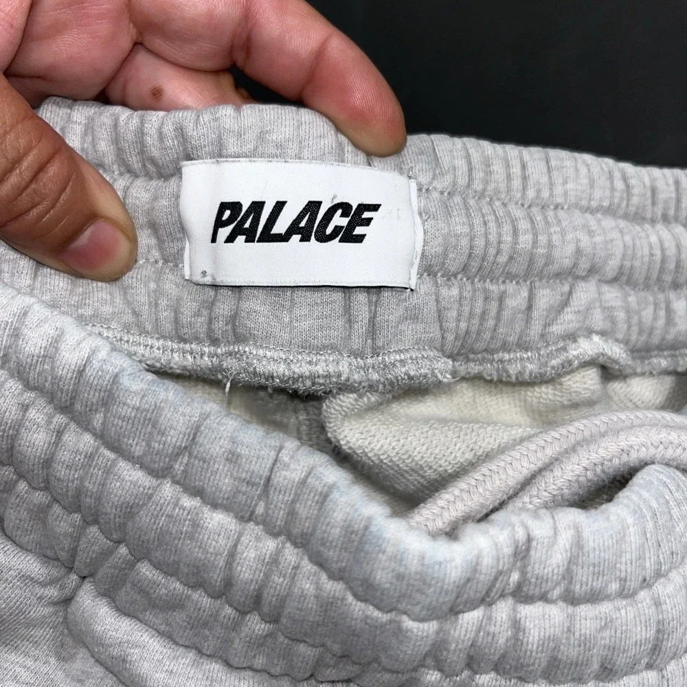 Palace Skateboards Embroidered Flower Stitch Sweatpant Gray Joggers Sz 26-31